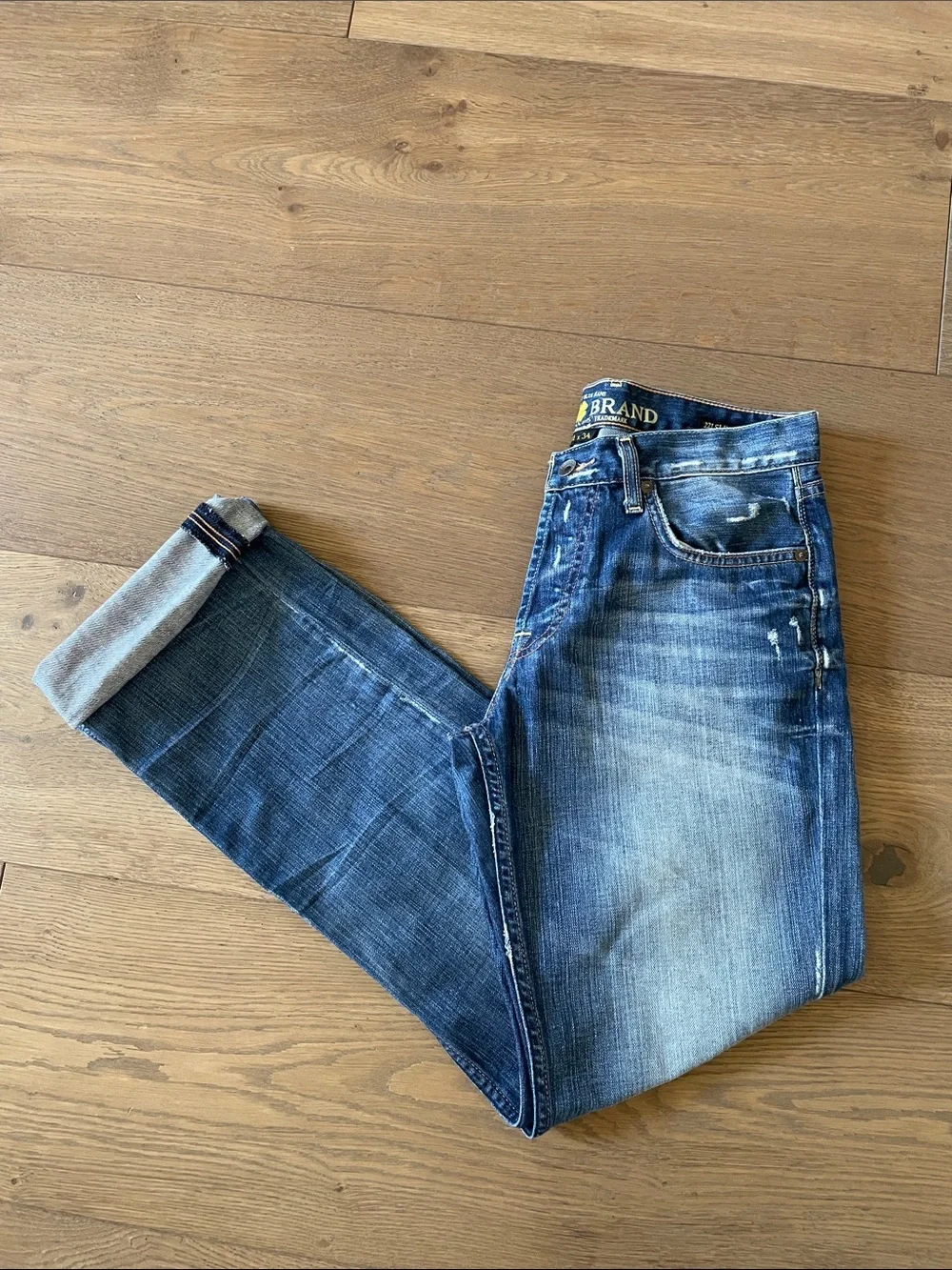 Lucky Brand Men’s Selvedge Jeans 221 Slim Straight Size 31X34